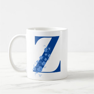 Mug avec monogramme Lettre Florale Z