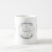 Mug avec nom de l'enseignant personnalisé – Année (Centre)