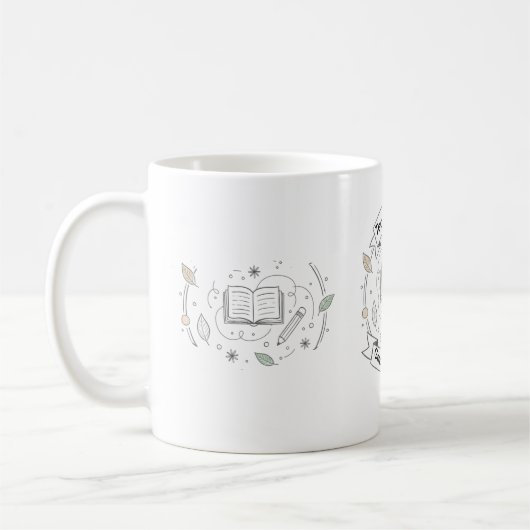 Mug avec nom de l'enseignant personnalisé – Année (Gauche)
