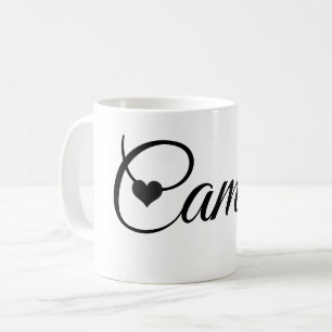 Mug avec nom personnalisé, police de caractères mi