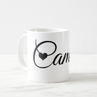 Mug avec nom personnalisé, police de caractères mi