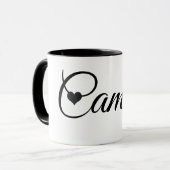 Mug avec nom personnalisé, police de caractères mi (Devant gauche)