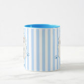 Mug avec nom simple moderne de l'animal et photo (Centre)