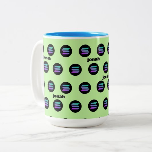 mug avec nom solana crypto trader café Mug (Devant gauche)