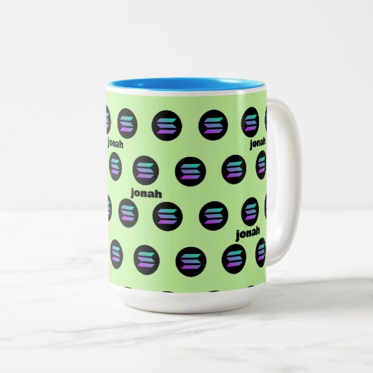 mug avec nom solana crypto trader café Mug (Devant droit)