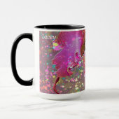 Mug avec orchidée rayée de peinture (Gauche)