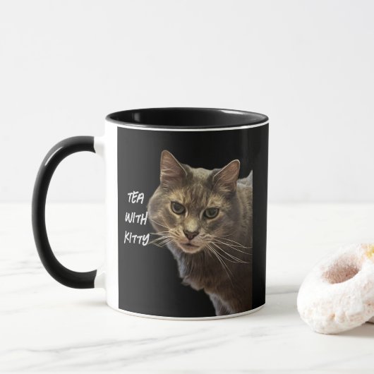 Mug avec photo de chat (Avec donut)
