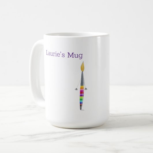 Mug Avec Pinceau Personnalisable (Devant gauche)