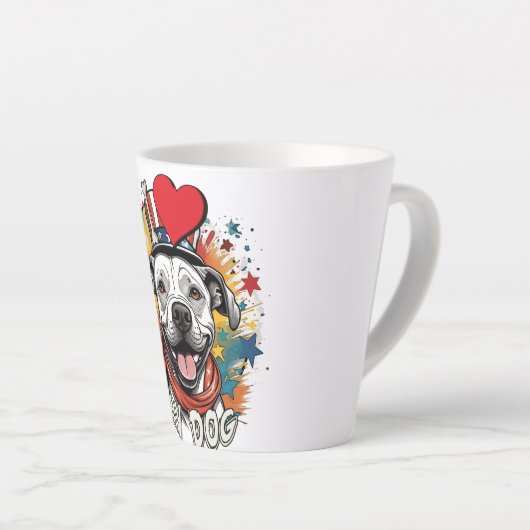 mug avec pitbull souriant (Angle droit)