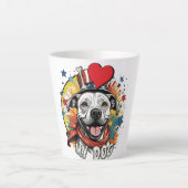 mug avec pitbull souriant (Devant)