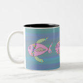 Mug avec poisson tiré à la main (Gauche)