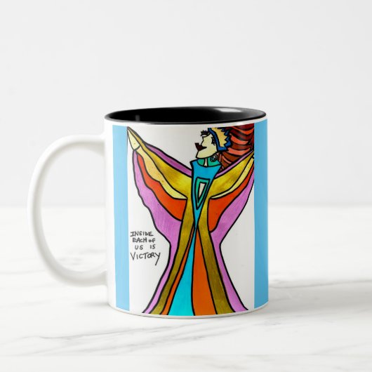 Mug avec pop art et ambiance positive (Gauche)