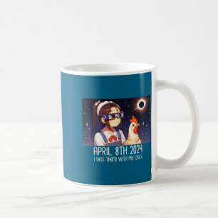 Mug Avec Poulet d'éclipse solaire totale en observatio