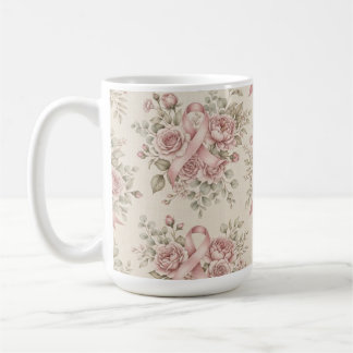 Mug avec ruban de sensibilisation au cancer du sei