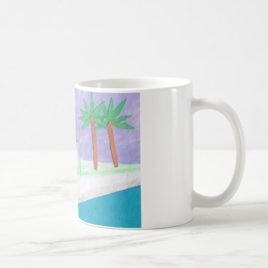 Mug avec scène caribéenne (Droite)