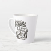 Mug avec scène de jardinage vintage (Angle gauche)