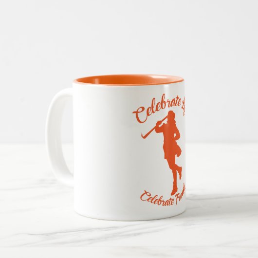Mug avec silhouette orange (Devant gauche)