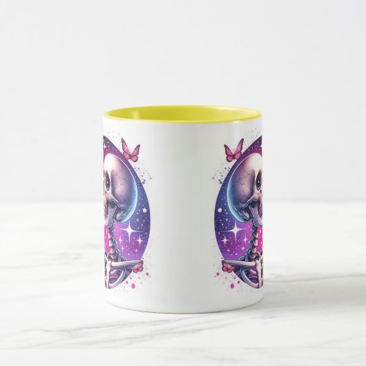 mug avec squelette joyeux (Centre)