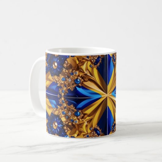 Mug avec Suède Couleurs Design (Devant gauche)