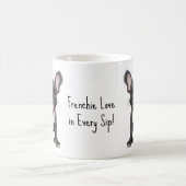 Mug Avec texte personnalisé, 🐶 chiot Frenchie (Centre)