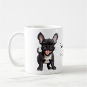 Mug Avec texte personnalisé, 🐶 chiot Frenchie (Gauche)