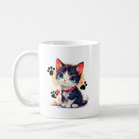 Mug avec un chaton mignon (Gauche)