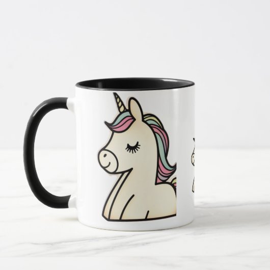 mug avec un design licorne (Gauche)