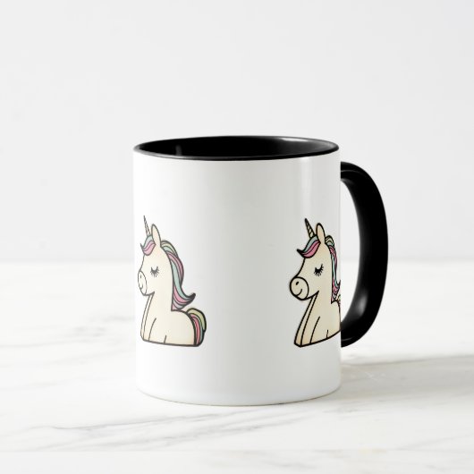 mug avec un design licorne (Devant droit)