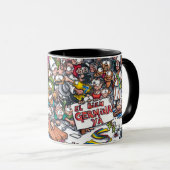 Mug avec un dessin animé sur la colombie (Devant droit)