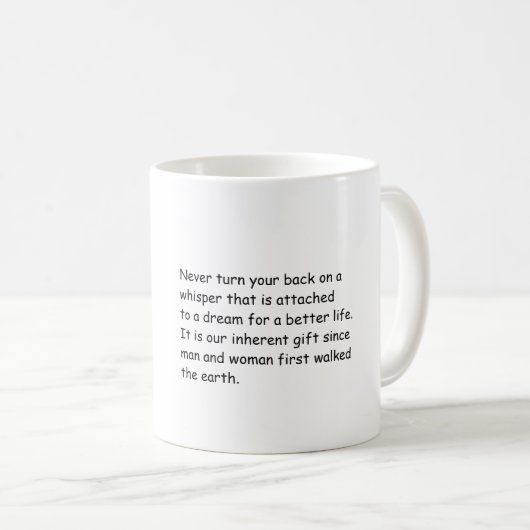 Mug avec un message positif amusant. (Devant droit)