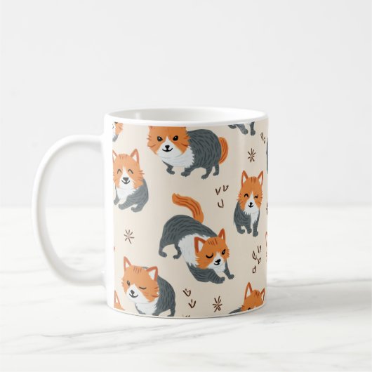 Mug avec un mignon renard dessus (Gauche)