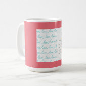Mug avec un morceau d'amour. (Devant gauche)
