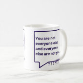 Mug avec un poème de pensée cite "Vous n'êtes pas  (Devant droit)