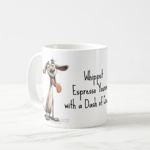 Mug Avec un texte personnalisé, 🐶 fou 🤪 whippet