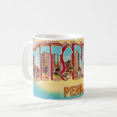 Mug avec une carte postale ancienne de Pittsburgh (Devant gauche)