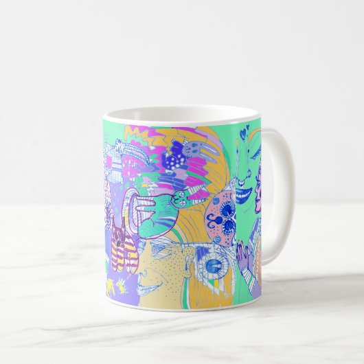 Mug avec une drôle d'illustration (Devant droit)