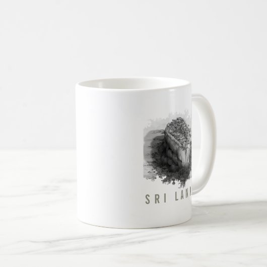 Mug avec une forteresse de Sigiriya. (Devant droit)