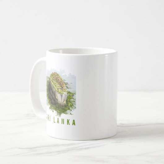 Mug avec une forteresse de Sigiriya. (Devant gauche)