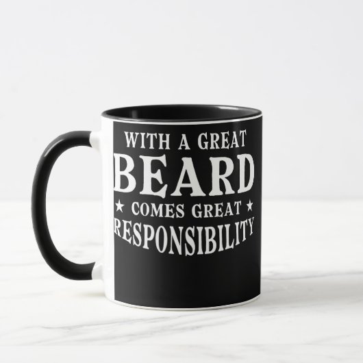 Mug Avec Une Grande Barbe Vient Une Grande Responsabil (Gauche)