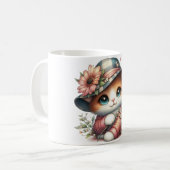 Mug avec une jolie illustration de chat - Pour les (Devant gauche)