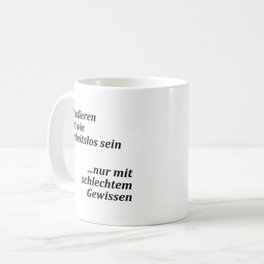 Mug "Avec une mauvaise conscience" (Devant gauche)