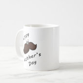 Mug avec une moustache de dessin animé drôle (Devant gauche)