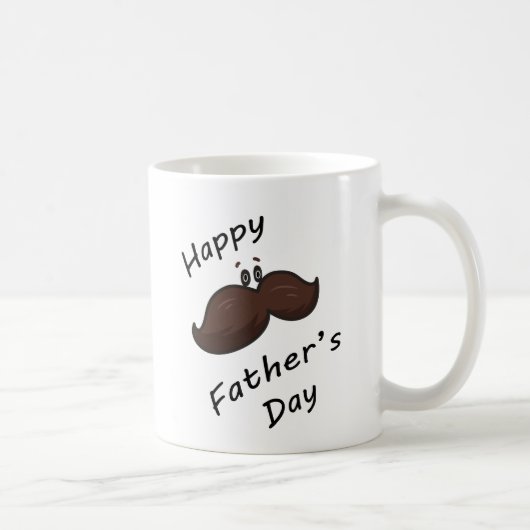 Mug avec une moustache de dessin animé drôle (Droite)