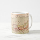Mug avec une vieille carte de Long Island (Devant droit)