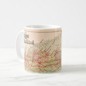 Mug avec une vieille carte de Long Island (Devant gauche)