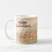 Mug avec une vieille carte de Long Island (Gauche)