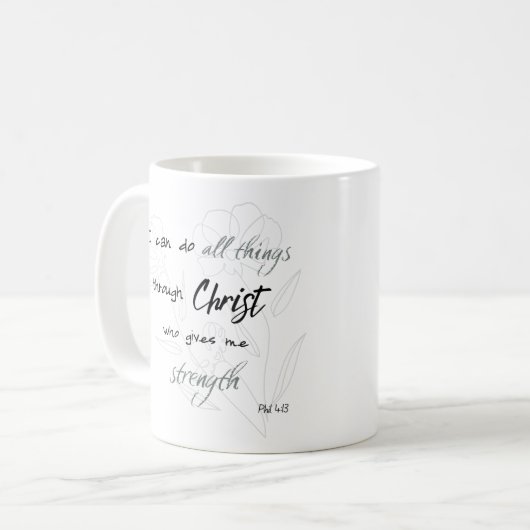 Mug avec versets de la Bible (Devant gauche)
