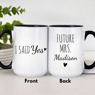 Mug Avenir Personnalisé Mme Fiançailles