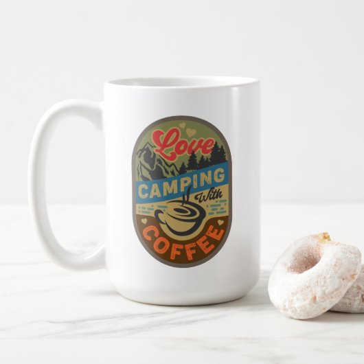Mug Aventure Attend : Love Camping (Avec donut)