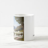 Mug Aventure Await Wanderlust Travel Mountain Custom (Centre)